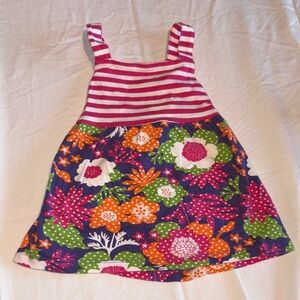 J. Khaki Pink & Navy Floral Tank Dress